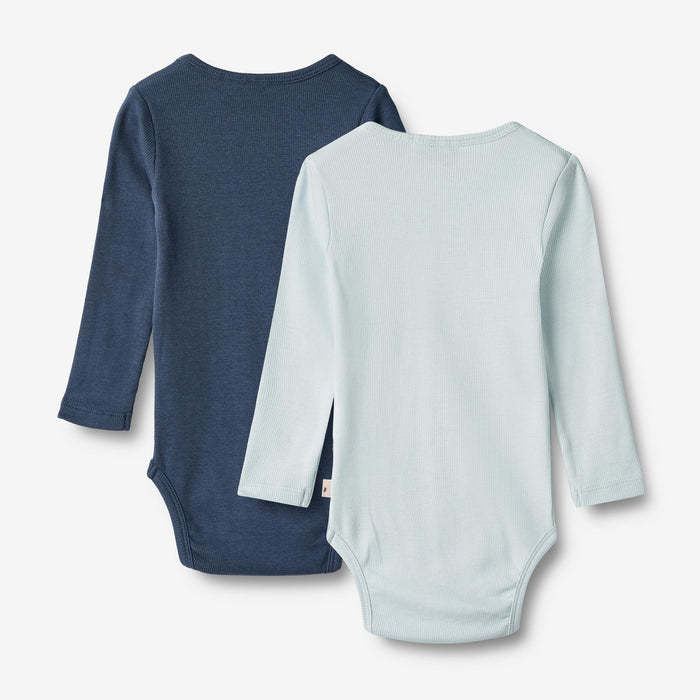 Wheat Main 2 Rib Body L/S Spencer Underwear/Bodies 4034 light blue navy