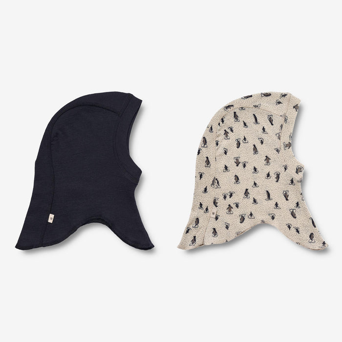 Wheat Wool 2 Wool Balaclava Felix | Baby Accessory 1043 blue