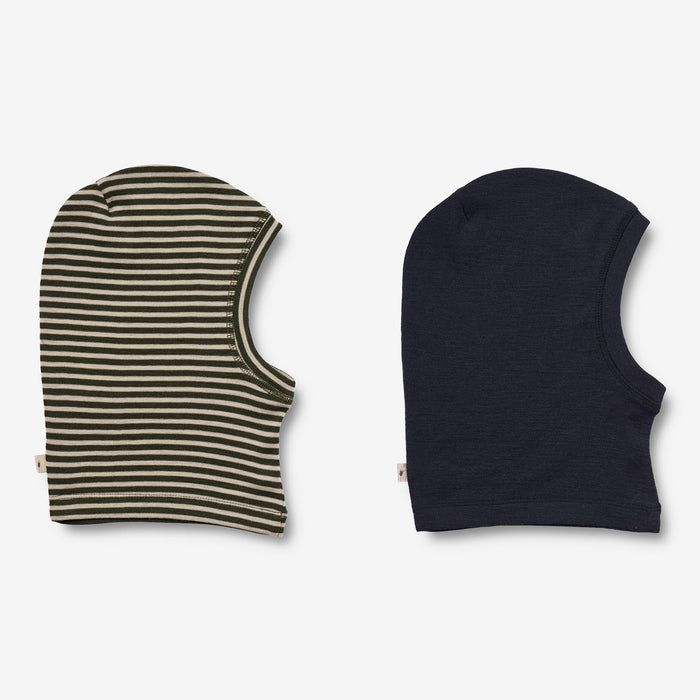 Wheat Wool 2 Wool Balaclava Kim Accessory 4145 green navy