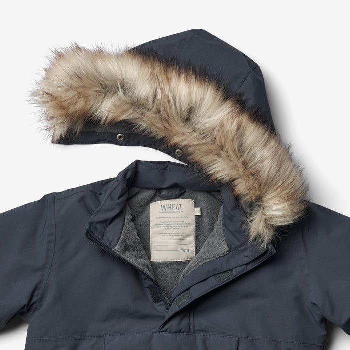 Wheat Outerwear Anorak Momo Tech Jacket 1108 dark blue