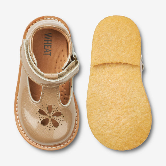 Wheat Footwear Asta Mary Jane Prewalker | Baby Prewalkers 9011 beige