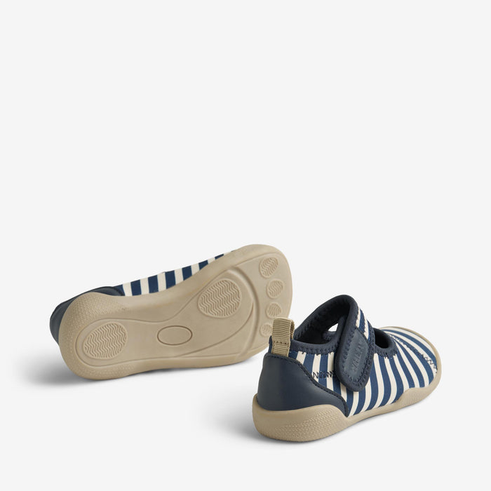 Wheat Footwear Beach Shoe Wavey Swimwear 1325 indigo stripe