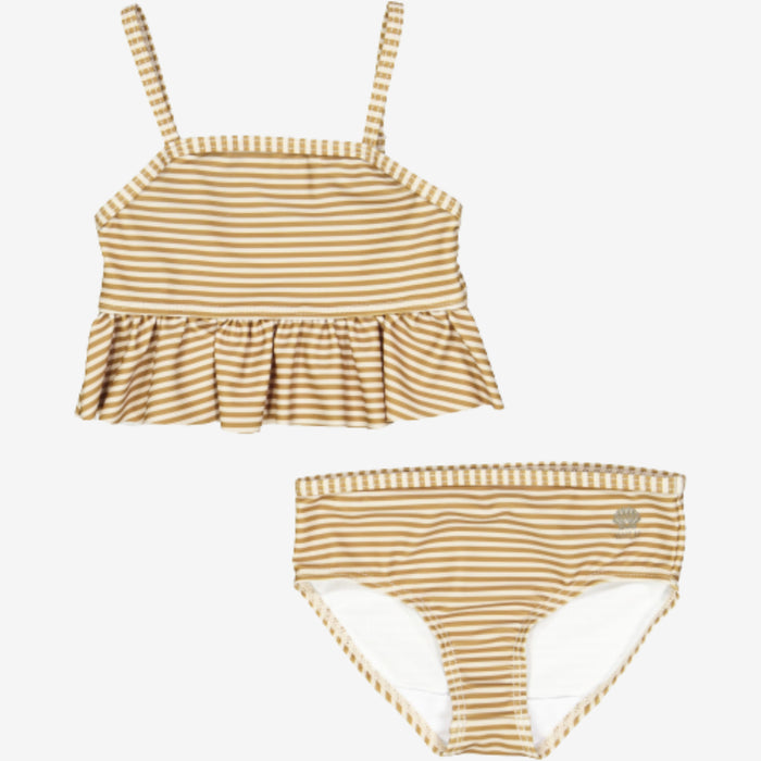 Wheat Main Bikini Lærke Swimwear 5096 golden green stripe