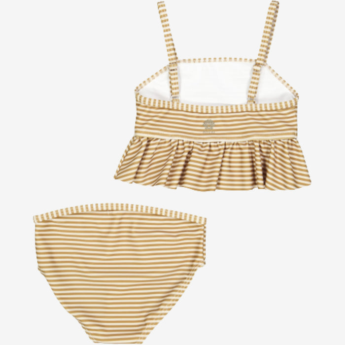 Wheat Main Bikini Lærke Swimwear 5096 golden green stripe