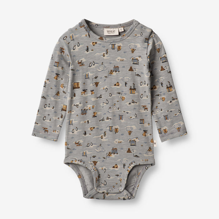 Wheat Main Body Freddie | Baby Underwear/Bodies 1521 winter sky fishing