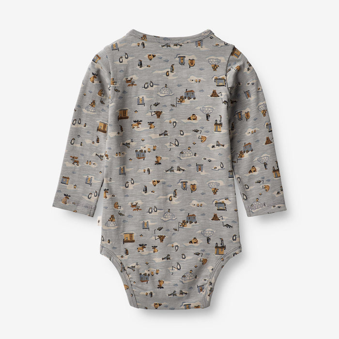 Wheat Main Body Freddie | Baby Underwear/Bodies 1521 winter sky fishing