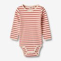 Wheat Main Body L/S Berti | Baby Underwear/Bodies 2078 red stripe