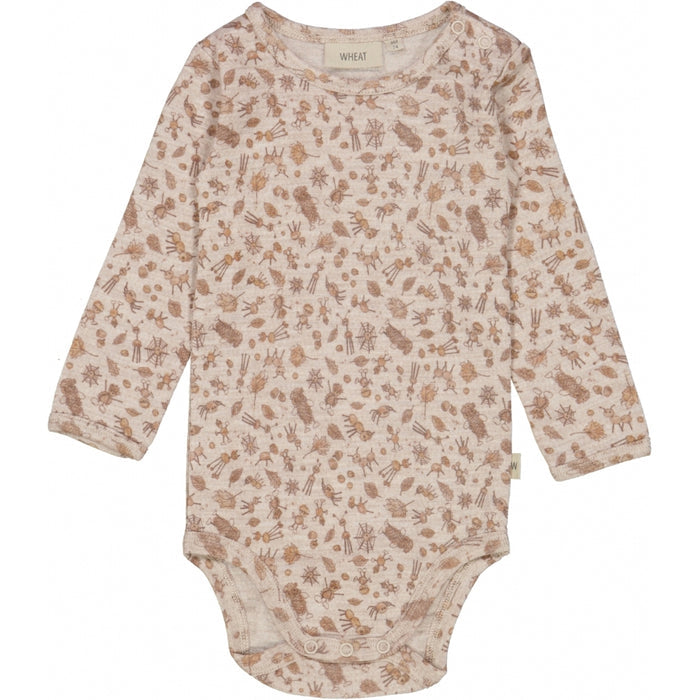 Wheat Wool Body Plain Wool LS Underwear/Bodies 3242 beige chestnut