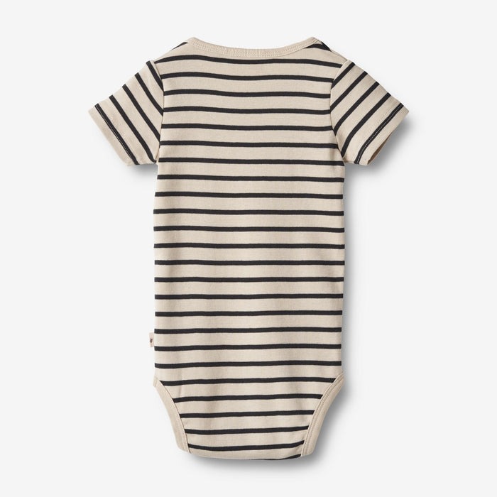 Wheat Main Body S/S Edvald | Baby Underwear/Bodies 1433 navy stripe