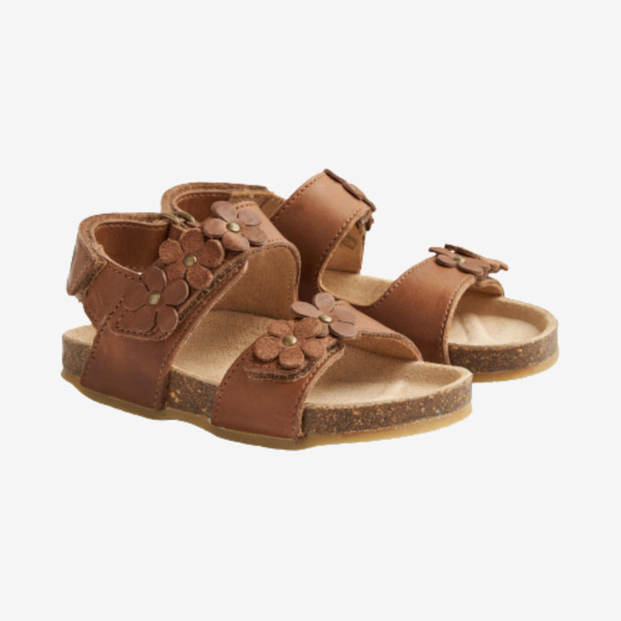 Wheat Footwear Clare Flower Sandal Sandal 9002 cognac