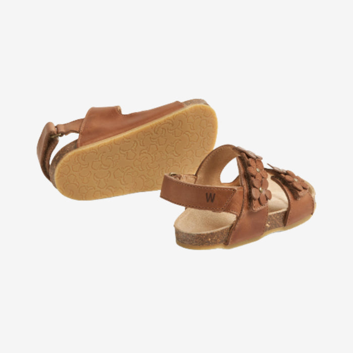 Wheat Footwear Clare Flower Sandal Sandal 9002 cognac