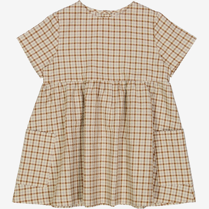Wheat Main  Dress Ayse Dress 5094 golden dove check