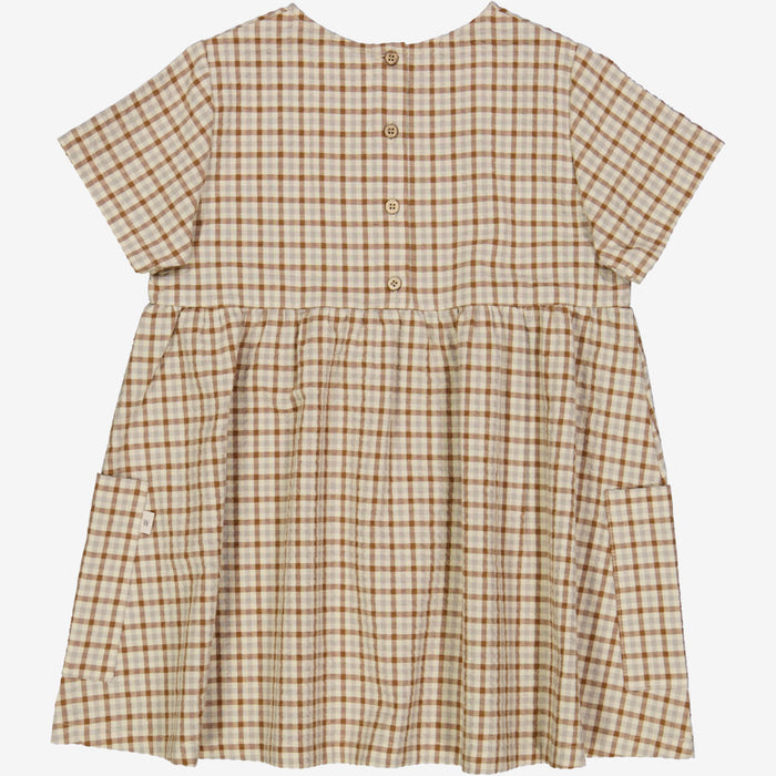 Wheat Main  Dress Ayse Dress 5094 golden dove check