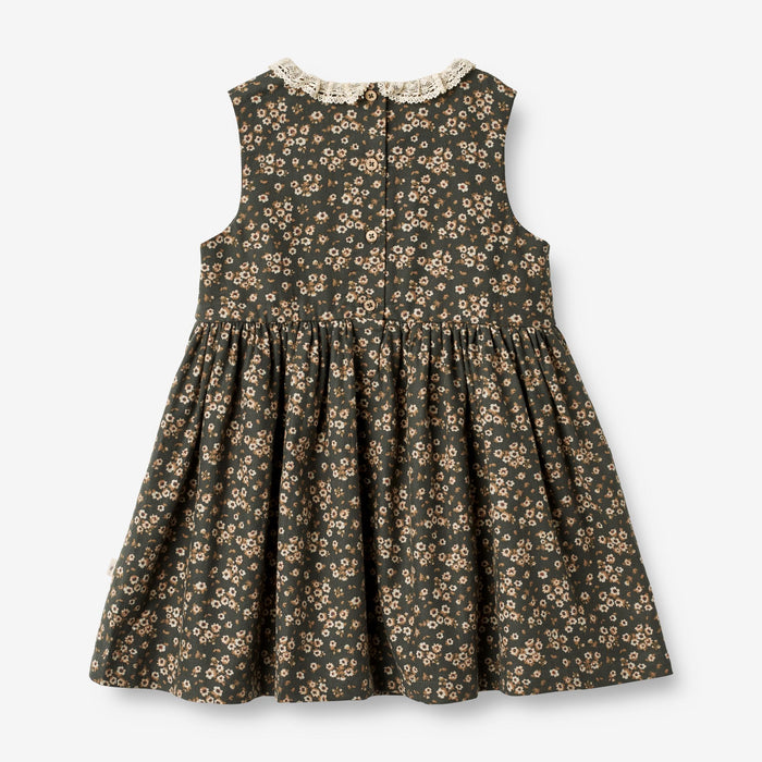 Wheat Main Dress Elma Sleeveless Dress 0027 black coal flowers