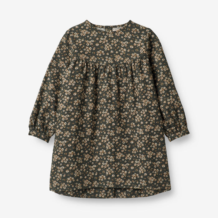 Wheat Main Dress Fenja Dress 0027 black coal flowers