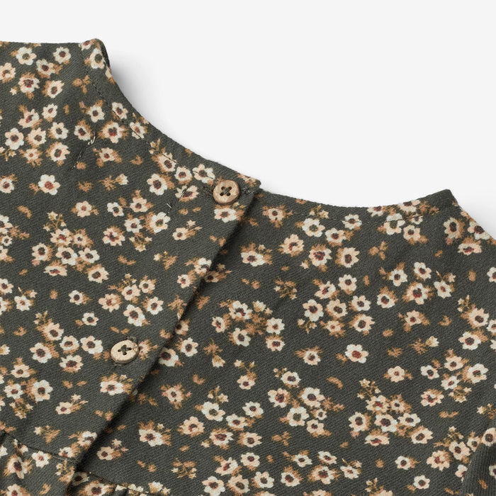 Wheat Main Dress Fenja Dress 0027 black coal flowers