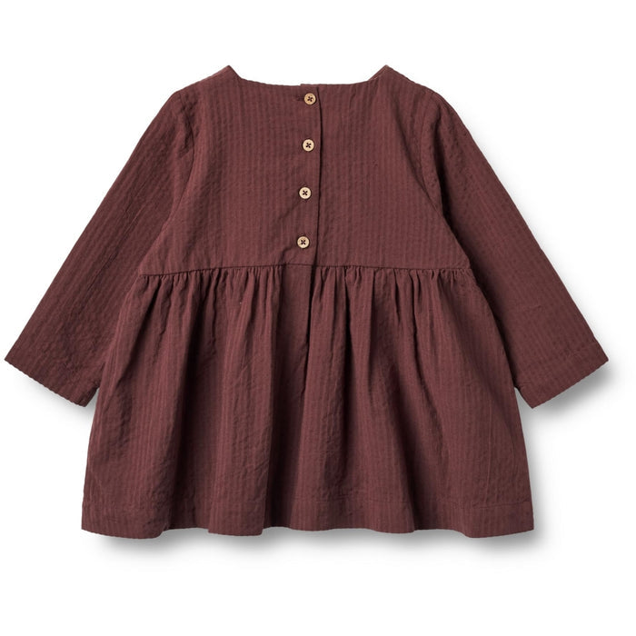 Wheat Main Dress Gunvor Embroidery | Baby Dress 2118 aubergine