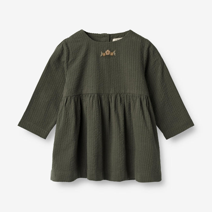 Wheat Main Dress Gunvor Embroidery | Baby Dress 0025 black coal