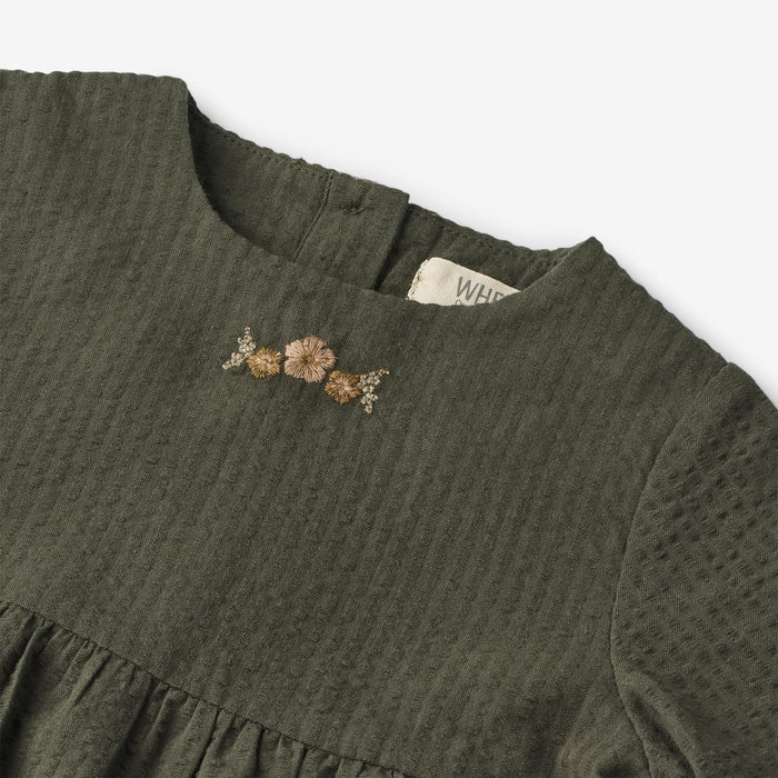 Wheat Main Dress Gunvor Embroidery | Baby Dress 0025 black coal