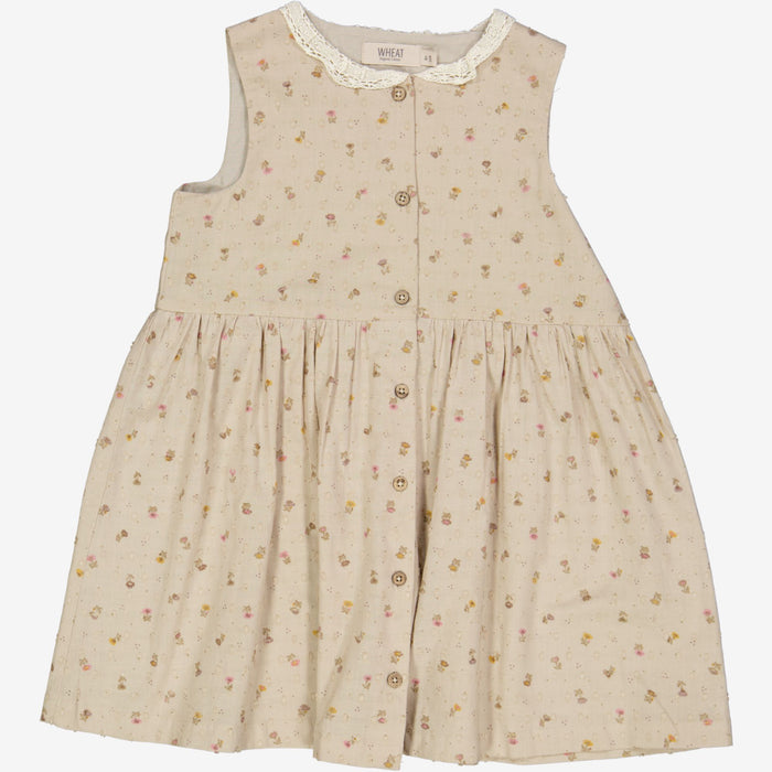 Wheat Main  Dress Josephine Dress 5058 fossil flowers dot