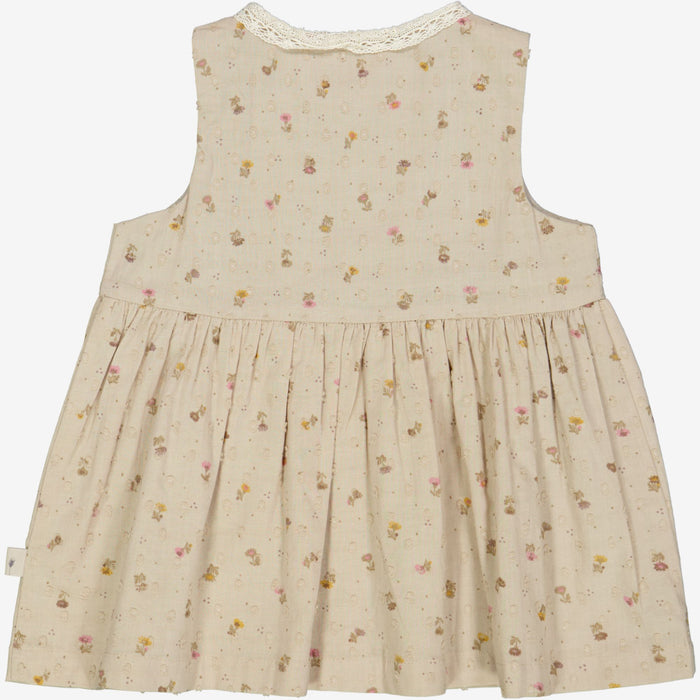 Wheat Main  Dress Josephine | Baby Dress 5058 fossil flowers dot