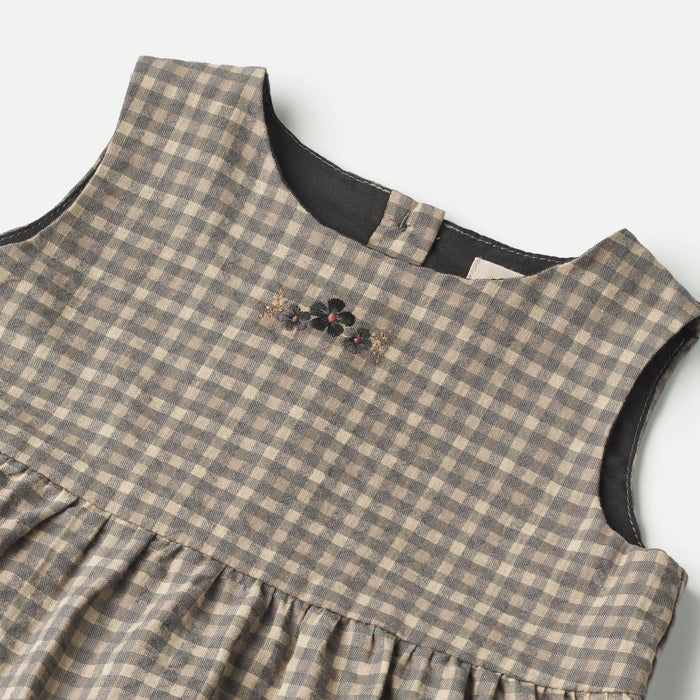 Wheat Main Dress Louisa | Baby Dress 1529 autumn sky check