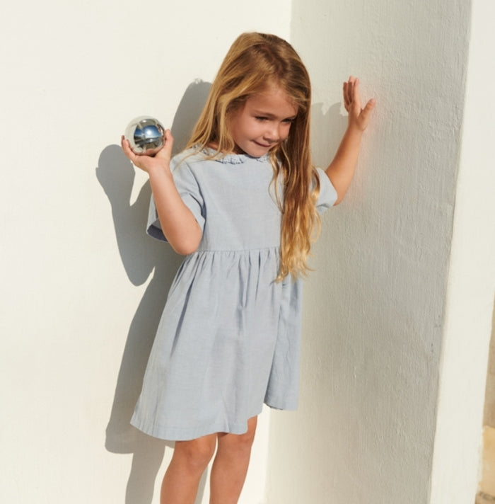 Wheat Main Dress S/S Elma Dress 1042 blue waves