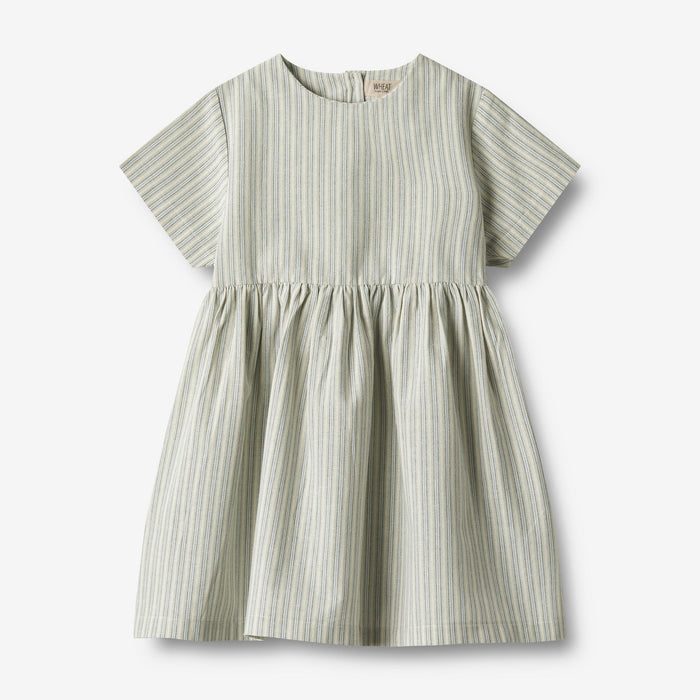 Wheat Main Dress S/S Esmaralda Dress 4109 aquablue stripe