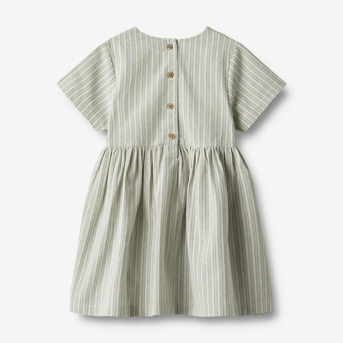 Wheat Main Dress S/S Esmaralda Dress 4109 aquablue stripe