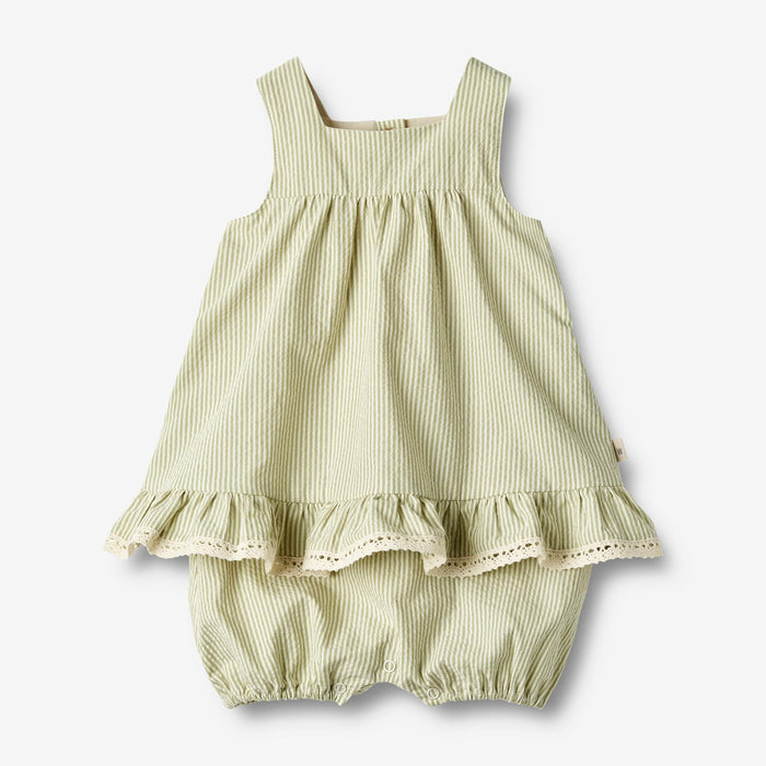 Wheat Main Dress Suit Harriet Dress 4142 green stripe