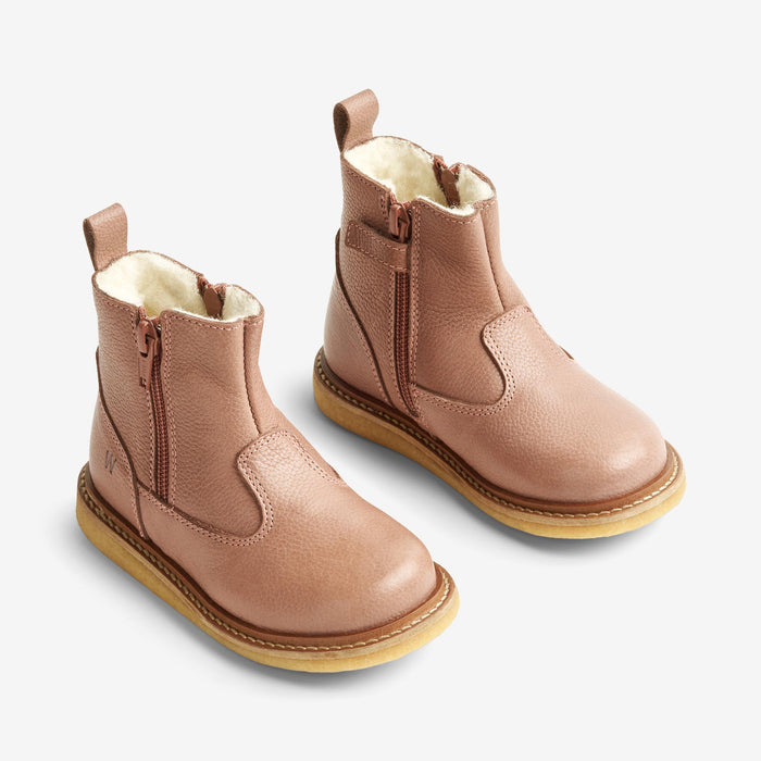 Wheat Footwear Gisa Zip Tex Crepe 2163 dusty rouge