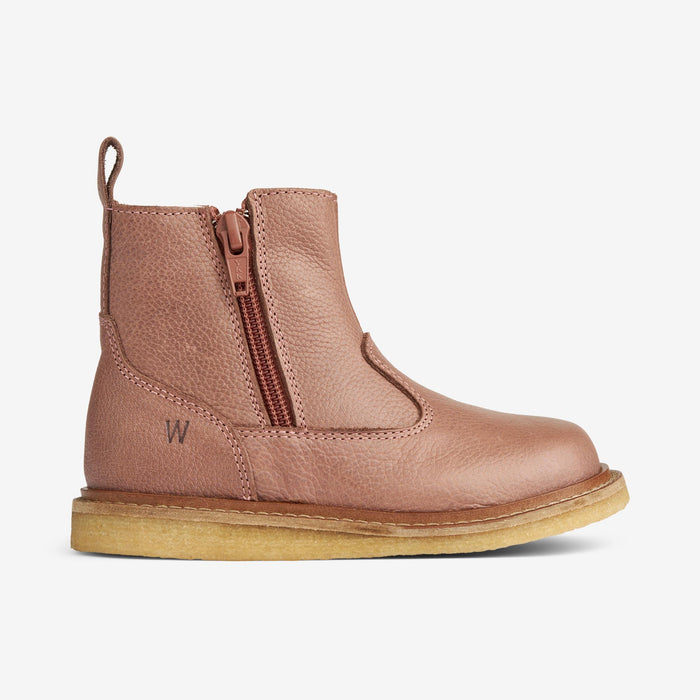 Wheat Footwear Gisa Zip Tex Crepe 2163 dusty rouge