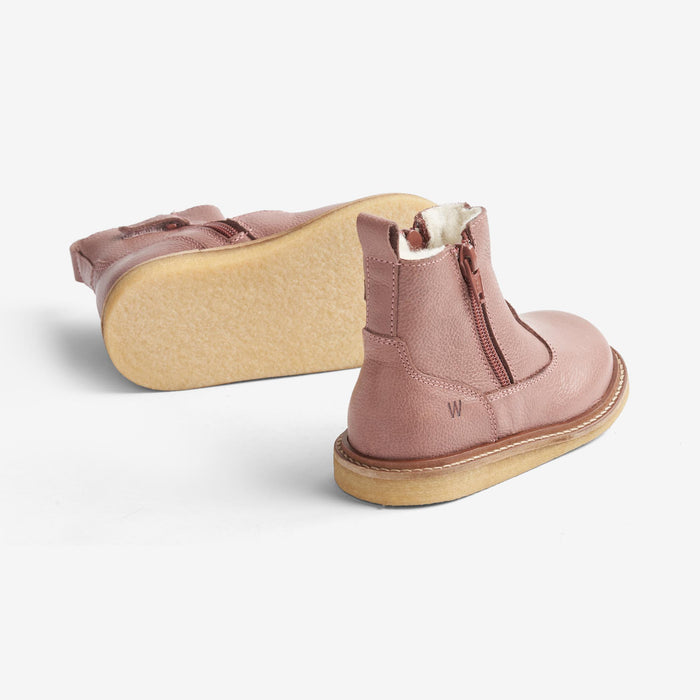 Wheat Footwear Gisa Zip Tex Crepe 2163 dusty rouge