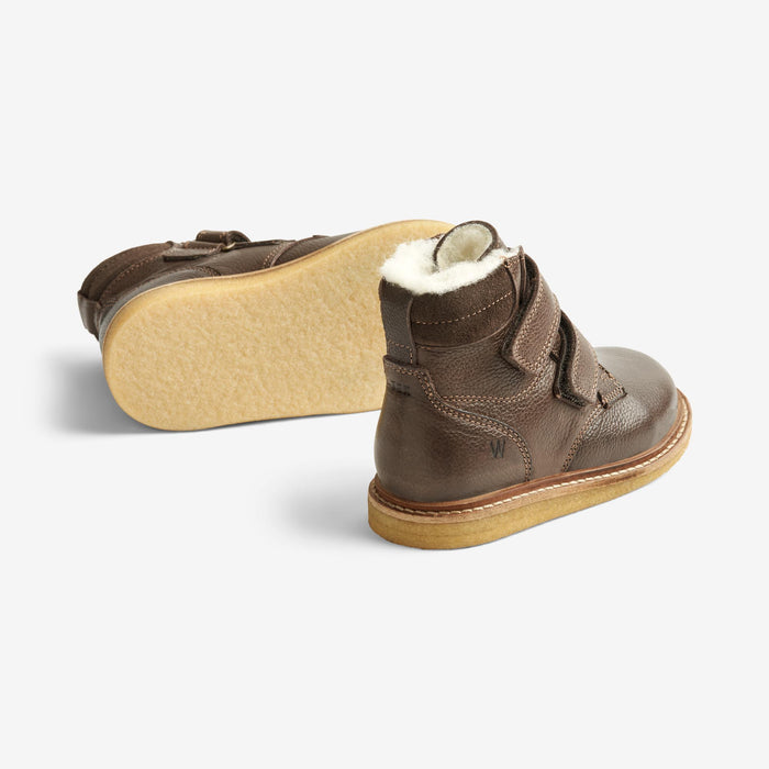 Wheat Footwear Hanan Velcro Tex Crepe 3053 dark brown