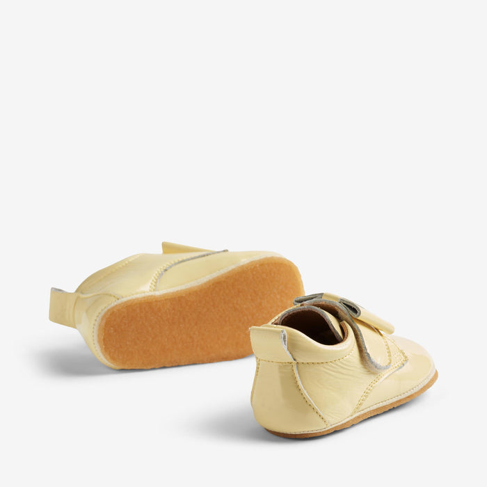 Wheat Footwear Indoor Shoe Bow Patent Indoor Shoes 5310 lemon