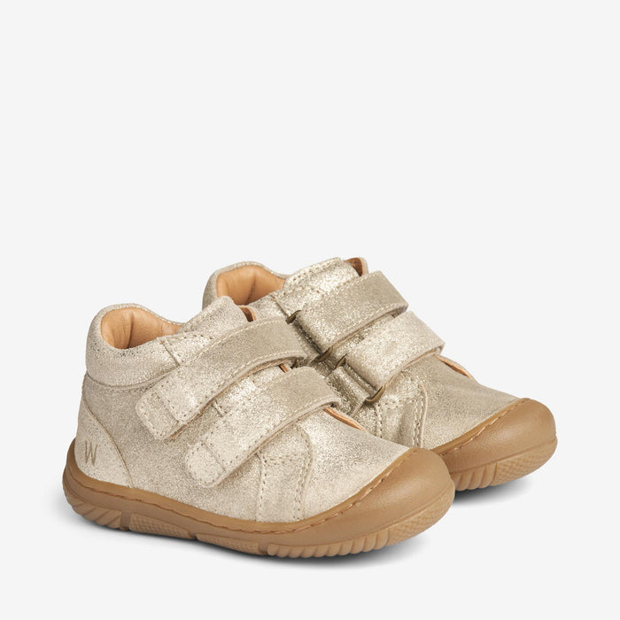 Wheat Footwear Ivalo Double Velcro Shine | Baby Prewalkers 0171 grey