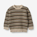 Wheat Main Jacquard Pullover Elias Knitted Tops 9402 multi blue