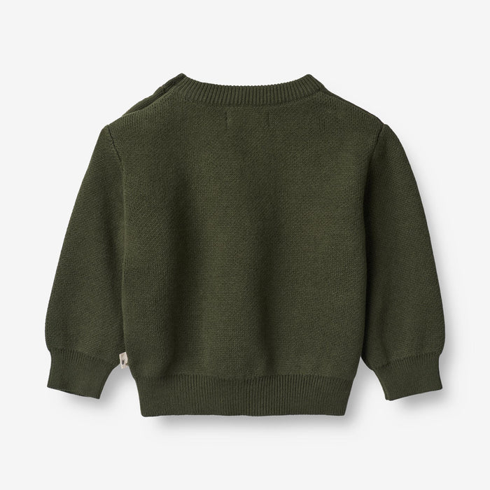 Wheat Main Jacquard Pullover Rocket | Baby Knitted Tops 1687 forest night