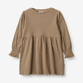 Wheat Main Jersey Dress Eliane Dress 3238 beige rib stripe