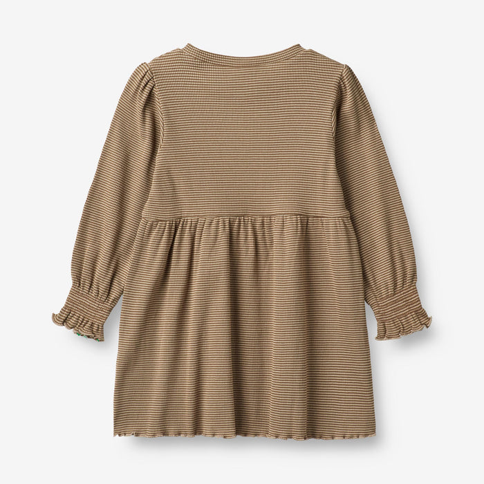 Wheat Main Jersey Dress Eliane Dress 3238 beige rib stripe