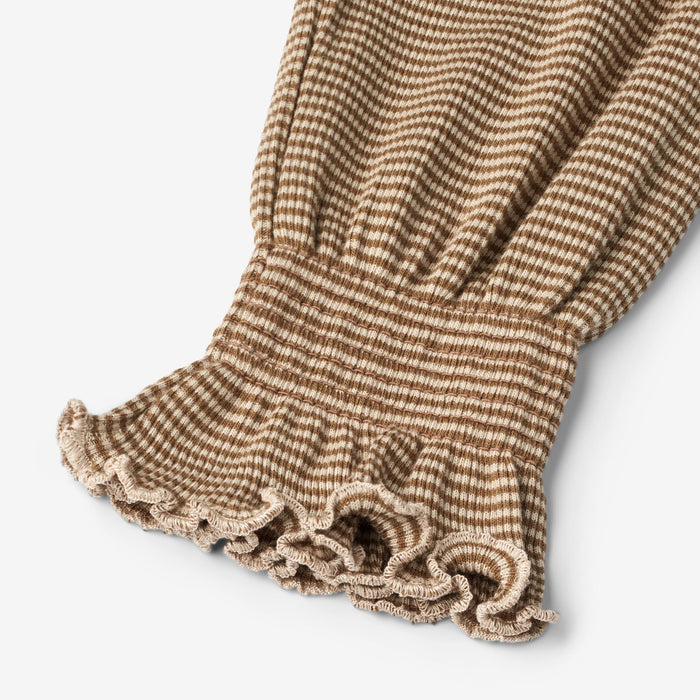 Wheat Main Jersey Dress Eliane Dress 3238 beige rib stripe