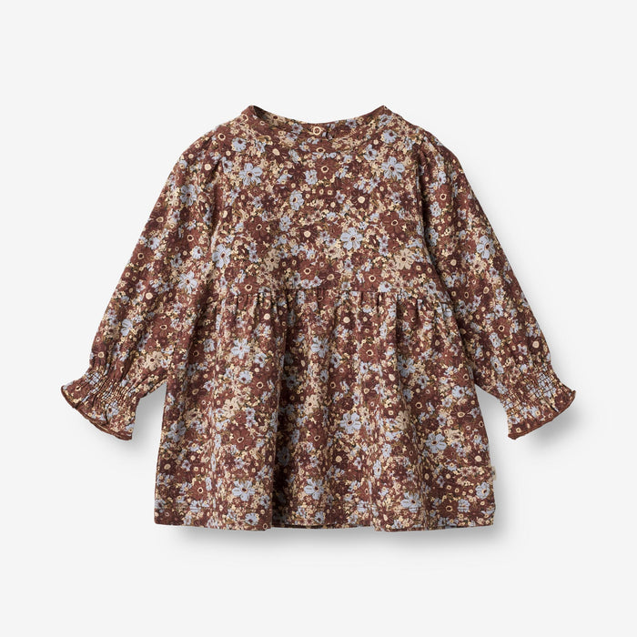 Wheat Main Jersey Dress Eliane | Baby Dress 9407 flowers in plenty