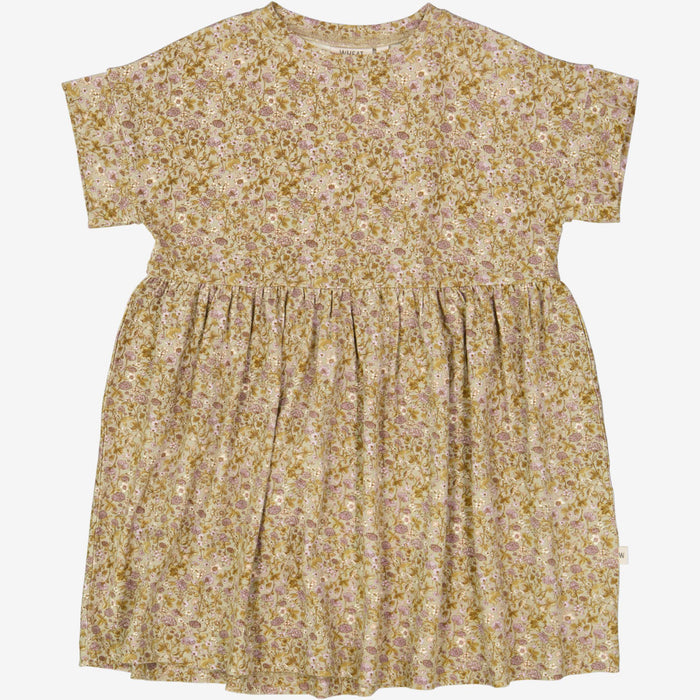 Wheat Main  Jersey Dress Emilie Dress 5057 fossil flowers
