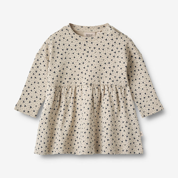 Wheat Main Jersey Dress Emmy | Baby Dress 3241 soft beige clover