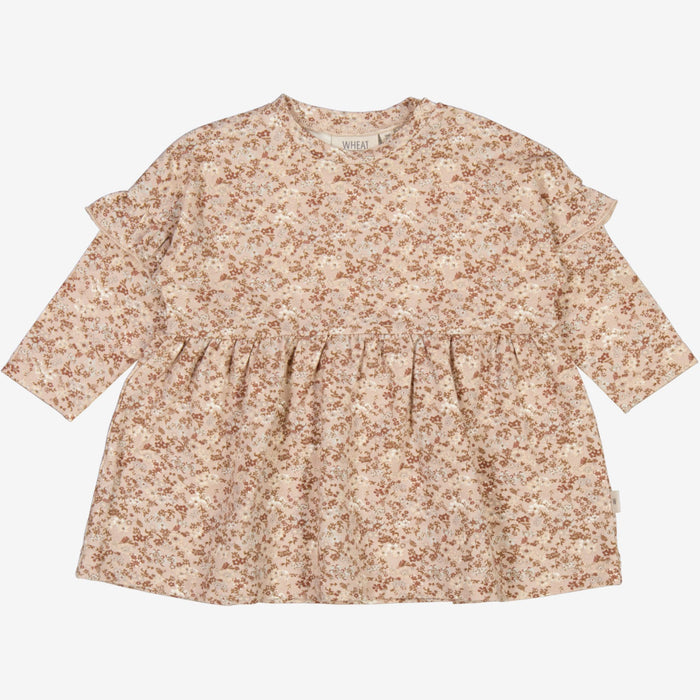 Wheat Main  Jersey Dress Lilja | Baby Dress 1359 pale lilac flowers