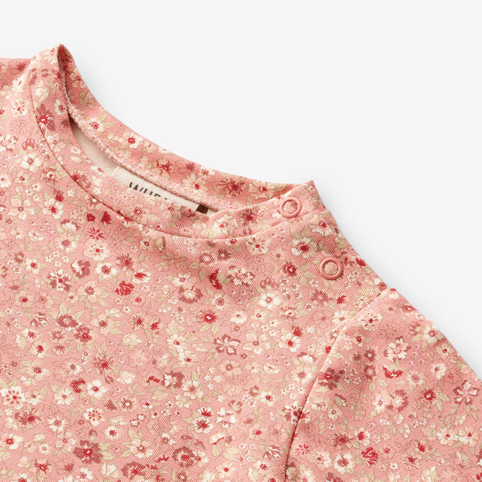 Wheat Main Jersey Dress L/S Sessa Dress 2285 rosette flowers