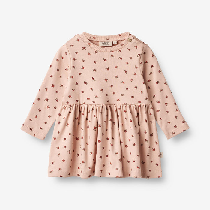 Wheat Main Jersey Dress Ryle | Baby Dress 2359 pink sand flowers