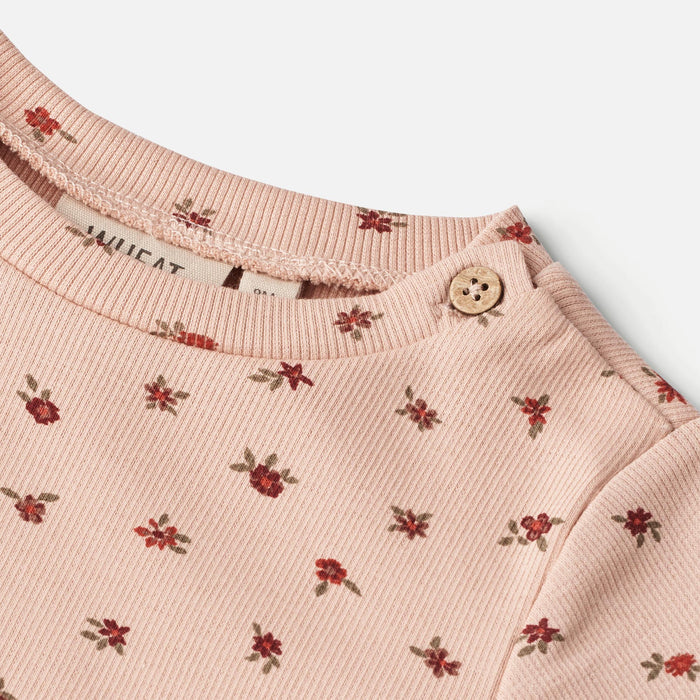 Wheat Main Jersey Dress Ryle | Baby Dress 2359 pink sand flowers