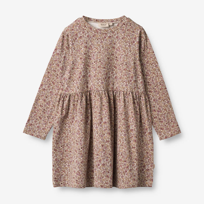 Wheat Main Jersey Dress Sessa Dress 0098 grey rose flowers