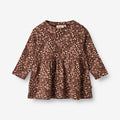 Wheat Main Jersey Dress Sessa | Baby Dress 2117 aubergine berries